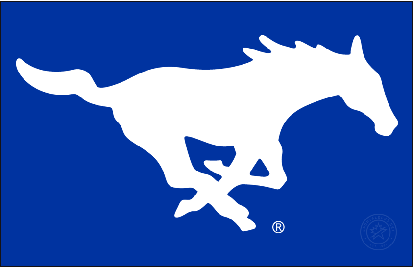 Southern Methodist Mustangs 2012-pres primary dark logo diy DTF decal sticker